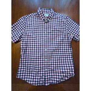 Goodfellow & Co Pink and Blue Plaid Button Down Size Medium